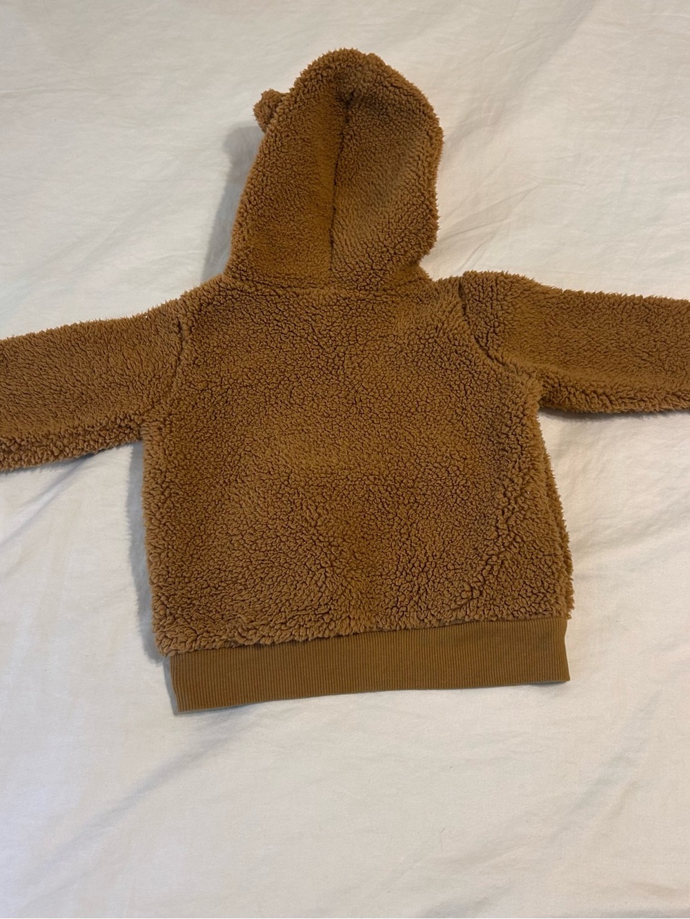 Carters Baby Boy Pull Over Hooded Sweater Size 18 Months Brown Bear - Picture 4 of 5